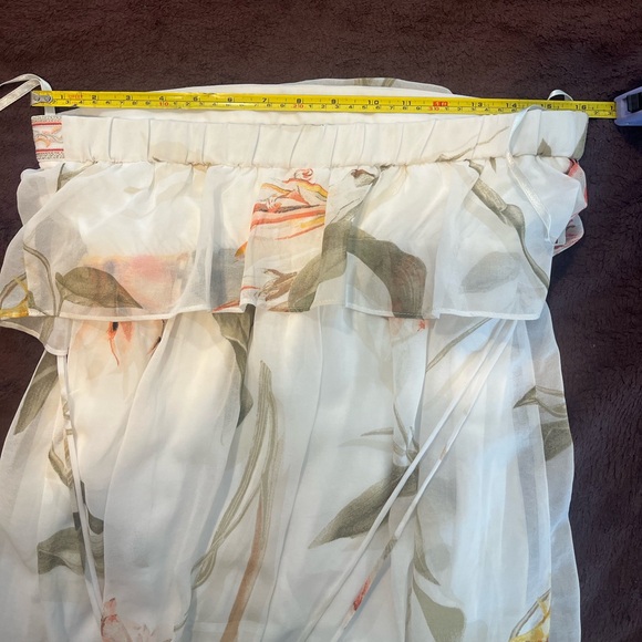 NEW White House Black Market Floral Maxi Tiered Strapless Dress Small - Picture 7 of 8